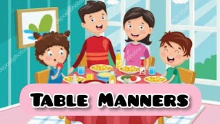 Table Manners  Good Table Manners  Kindergarten  Kids  Educational [upl. by Anad]