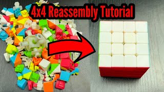 HOW TO TAKE APART AND REASSEMBLE A 4x4 RUBIK’S CUBE [upl. by Neufer202]