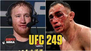 Justin Gaethje recaps win vs Tony Ferguson  UFC 249 Post Show  ESPN MMA [upl. by Eleon]