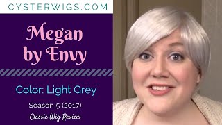 CysterWigs Wig Review Megan by Envy Color Light Grey S5E422 2017 [upl. by Adianes]