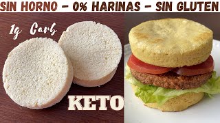 PAN KETO Súper FACIL en 1 MINUTO😱  Sin Gluten  Sin Harinas  Sólo 3 INGREDIENTES [upl. by Ahsitruc]