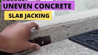 How To Raise Sunken Or Uneven Concrete Slab Jacking [upl. by Udelle]