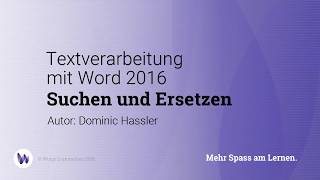 Word 2016365 Suchen und Ersetzen [upl. by Romelda]