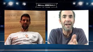 CHAMPIONS CHAT  Pete Sampras amp Novak Djokovic [upl. by Ahsemad]