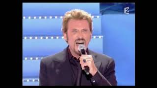 Johnny Hallyday  Vivre pour le meilleur Live TV Orchestra  English Translation amp French Lyrics [upl. by Sum530]