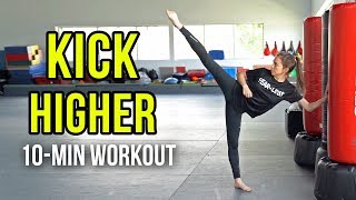 10MIN WORKOUT FOR HIGHER KICKS Follow Along  Taekwondo [upl. by Maryjo642]