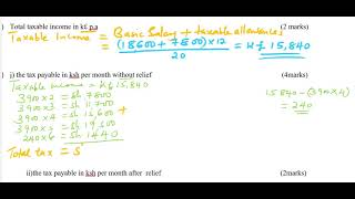 HOW TO CALCULATE INCOME TAXExample 1 [upl. by Enomar]