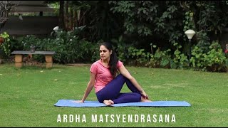 How to do Ardha Matsyendrasana  Sitting Half Spinal Twist [upl. by Bak]