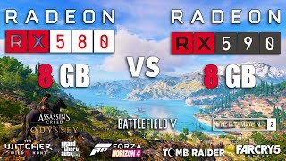 RX 590 vs RX 580 Test in 8 Games [upl. by Dorcia]