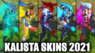 All Kalista Skins Spotlight League of Legends [upl. by Daren]