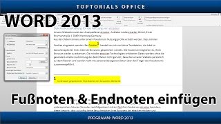 Fußnoten und Endnoten hinzufügen in Word [upl. by Vadnee985]