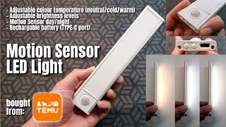 Motion Sensor LED Light From Temu [upl. by Freytag]