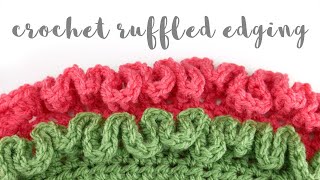 How to Crochet Ruffled Edging [upl. by Noirrad]