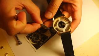 How to replace a regular Geneva mens watch battery fast and simple [upl. by Honora]