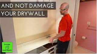 How To Remove A Bathroom Vanity and Vanity Top [upl. by Eillat]