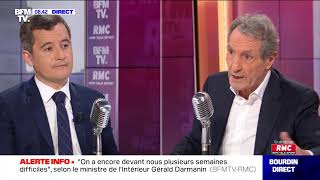 Gérald Darmanin face à JeanJacques Bourdin en direct [upl. by Wivina]