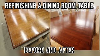 Refinishing a Dining Room Table  Furniture Restoration Repair How to  John Bear Woodworking [upl. by Suedaht204]