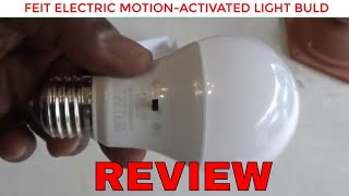 Feit Electric Motion Activated Light Bulb Review [upl. by Verine675]