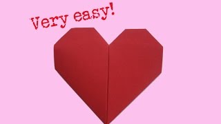 Fold heart  very easy way  how to make a paper heart  folding [upl. by Liahus210]