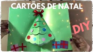 DIY  3 CARTÕES DE NATAL [upl. by Wyatan650]