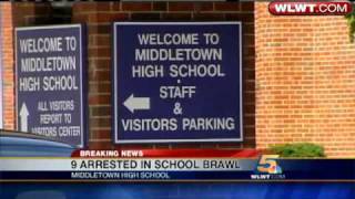 9 Arrested In Middletown High School Fight [upl. by Pasadis48]