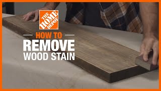 How to Remove Wood Stain  Simple Wood Projects  The Home Depot [upl. by Suhail557]