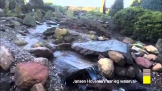 Waterval aanleggen in tuin  Jansen Hoveniers [upl. by Adnamal]