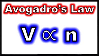 Avogadros Law  Volume and Moles [upl. by Fasa]