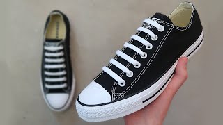 HOW TO BAR LACE CONVERSE BEST WAY [upl. by Tenahs]