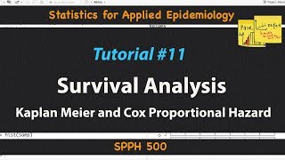 Survival Analysis  Statistics for Applied Epidemiology  Tutorial 11 [upl. by Aissert]