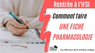 📝Comment créer une fiche pharmacologie  Révisions IFSI [upl. by Abbub]