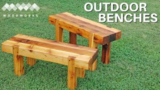 Simple Sturdy Outdoor Benches [upl. by Orsino821]