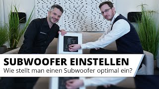 Subwoofer richtig einstellen Wir zeigen wies geht [upl. by Lenrow]