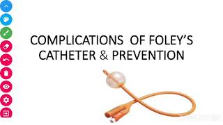 COMPLICATIONS OF FOLEYS CATHETER [upl. by Elene593]