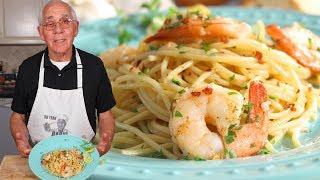 Spaghetti Shrimp Scampi Recipe [upl. by Nus]