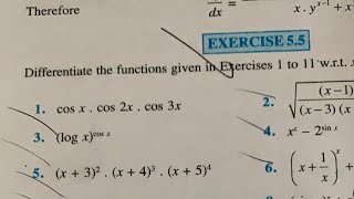 Ex 55 question no 1 to 16 CBSE CLASS 12th NCERT MATHS SOLUTION OF CONTINUITY AND DIFFERENTIABILITY [upl. by Ojaras]