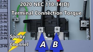 2020 NEC Article 11014D With Examples Torque Specifications [upl. by Noir]