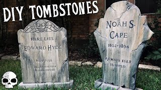 How to make Tombstones 💀 DIY Halloween Props [upl. by Joris601]