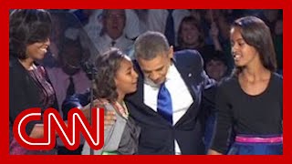 Sasha Obama reminds dad quotBehind youquot [upl. by Peugia578]