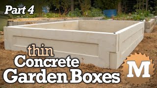 make Thin CSA Concrete Garden Boxes PART 4  cast garden forms [upl. by Coffey]