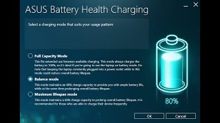 How to set Asus laptop battery charging to 6080 [upl. by Esille]