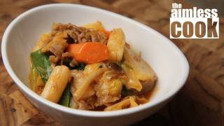 Tteokbokki Recipe  Korean Ricecakes in Savoury Miso and Gochujang Sauce [upl. by Ilbert]