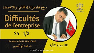 Cours Difficultés de lentreprise Pr ABOULHOUCINE S5 [upl. by Alys216]