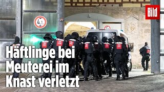 Gefängnismeuterei Polizei stürmt Knast in Thüringen  JVA Untermaßfeld [upl. by Ellehcirt81]