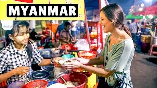 MYANMAR STREET FOOD TOUR in Yangon  Delicious Shan Noodles [upl. by Alcus957]