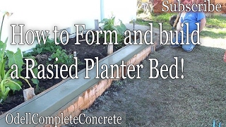 How to Build a Concrete Raised Planter Bed Part 1 [upl. by Ainslie962]